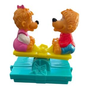Vintage 1994 Berenstain Bears Brother Sister Seesaw Train Figure McDonald’s Toy